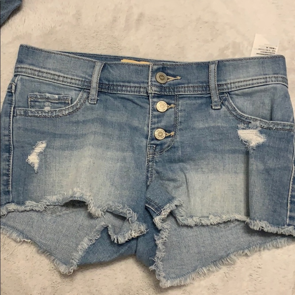Hollister low rise jean shorts